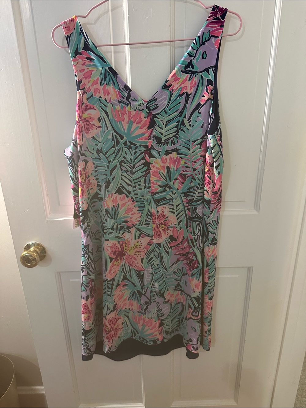 Lilly Pulitzer Reversible Tropical Print Midi Dress - Picture 5 of 6
